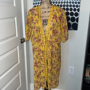 Derek Heart Floral Duster size Small